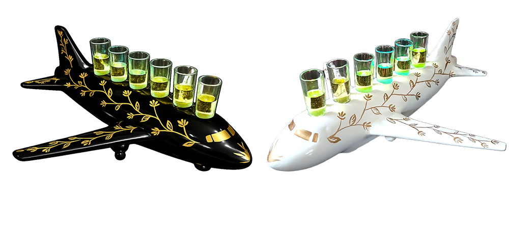 Six 1oz shot airplane display — Thee DollHouse