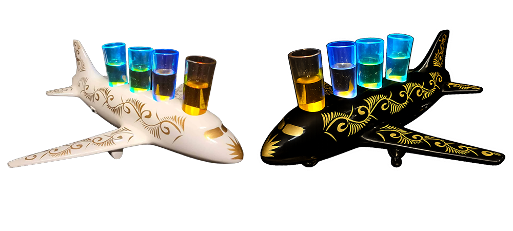 Four 1oz shot airplane display — Thee DollHouse