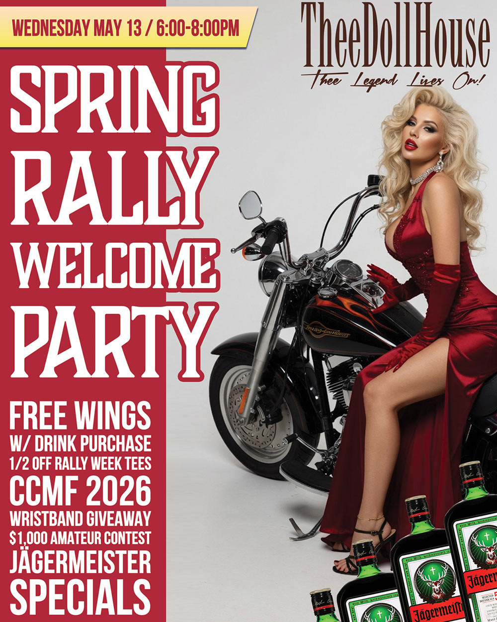 Welcome Bikers WED MAY 13